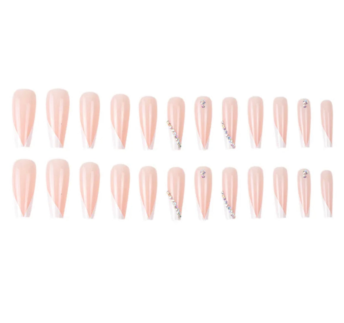 Cléo square press on nails