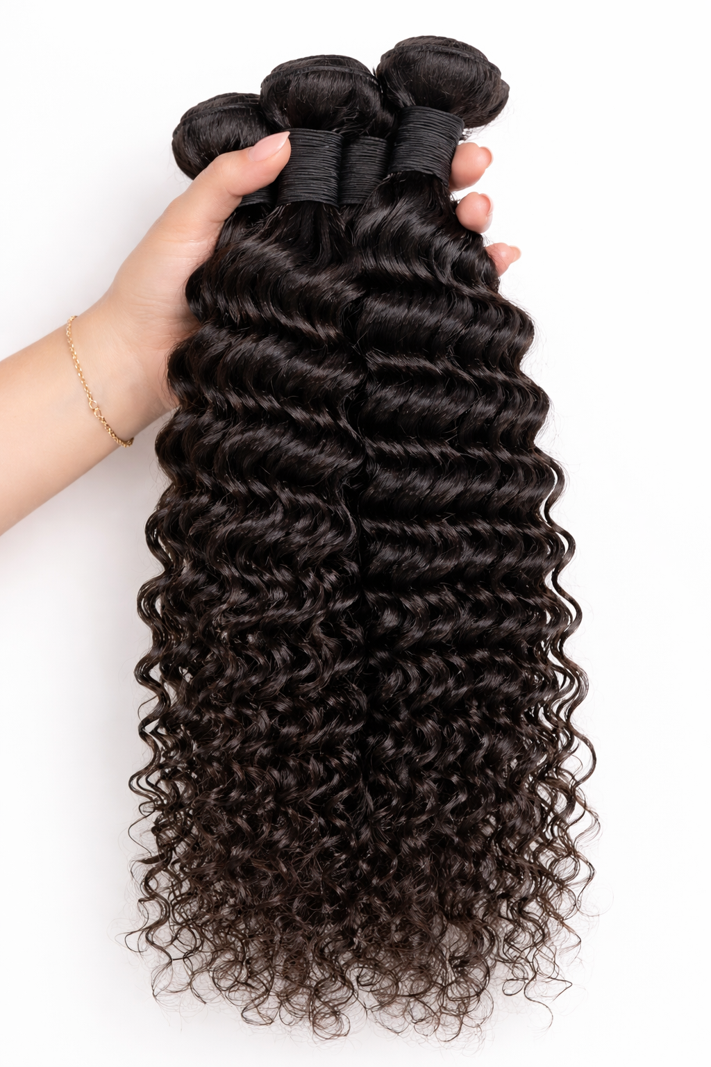 Brazilian deep curly human hair